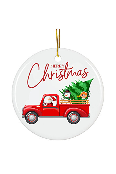 OEM Ornament Acrilic Craciun, 8 cm, mos craciun decoratiune