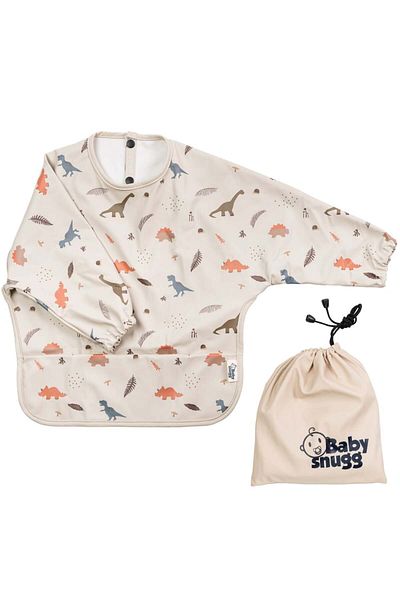 BabySnugg Long-sleeved waterproof bib, 6-36 months, Dino