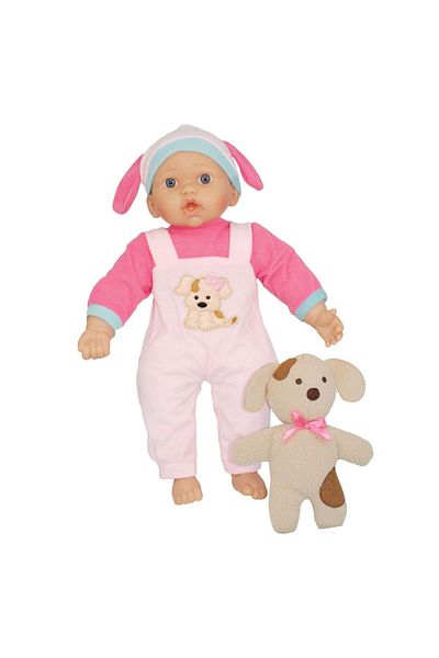OEM 41 cm soft-bodied baby and plush puppy Bambolina