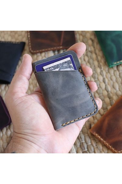 Derici Amca One Shot Genuine Leather Minimal Card Holder