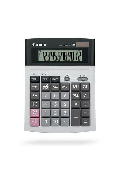 Canon Calculator birou WS-1210THB, 12 digits, LCD display, solar and battery power, it touch keyboar