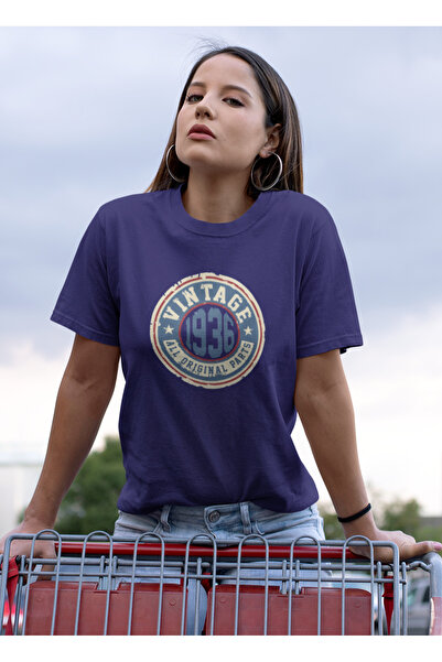 Butik Vintage εμπριμέ / Γυναικείο πολύχρωμο T-Shirt 100% Βαμβάκι Κανονική εφα...