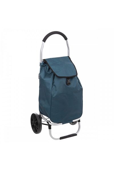 5five Simple Smart Orleans shopping trolley, blue, aluminum frame, 44.5 x 37 x H 98 cm. 50 liters