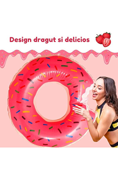 varioshop VarioShop® donut-shaped inflatable swimming ring for children, the perfect accessory for fun
