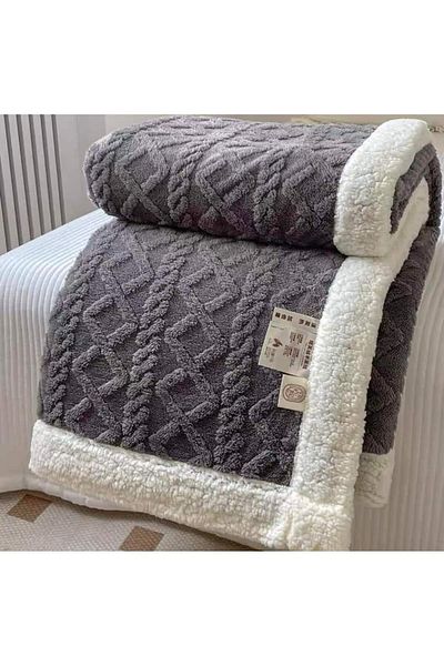 OEM Double blanket cocolino knitted type, with embossed pattern, PBT7, 200X230 cm, 3 kg