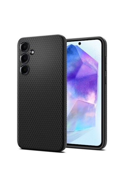 Spigen Husa pentru Samsung Galaxy A55 5G A556, Liquid Air, Precision Fit, Neagra