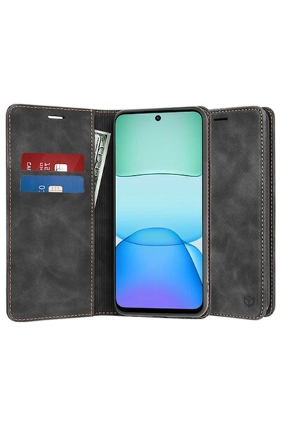 e-Eunoia Art Husă de protecție pentru Xiaomi Redmi 13/Poco M6 4G, R45, piele,...