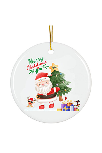 OEM Ornament Acrilic Craciun, 8 cm, decoratiune brad Christmas