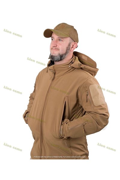 Lion camo Softshell Jacket with Lined Wool 'Shellpower'