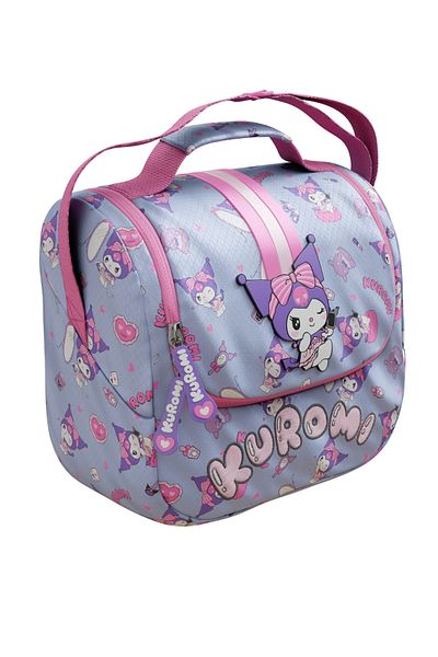 WİGGLE Kuromi Licensed Single Compartment Children's School Thermal Lunch Bag with Hand Strap