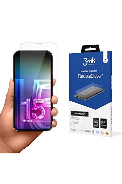 3MK Protecție ecran FlexibleGlass pentru Apple iPhone 15, sticlă flexibilă, r...