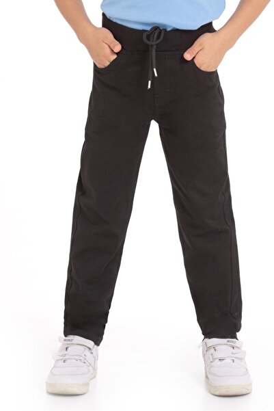 ares kids Men's Rib Waist Canvas School Trousers