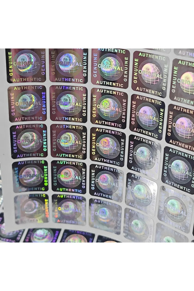 BUĞLEM 100 Adet 15x15mm Hologram Güvenlik Sızdırmazlık Etiketleri Garanti Dünya 3D Lazer Geçersiz Mühürleme