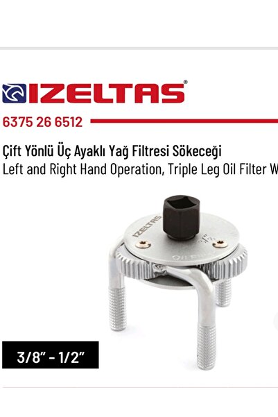 İzeltaş مزيل فلتر الزيت ثلاثي الأرجل ثنائي الاتجاه