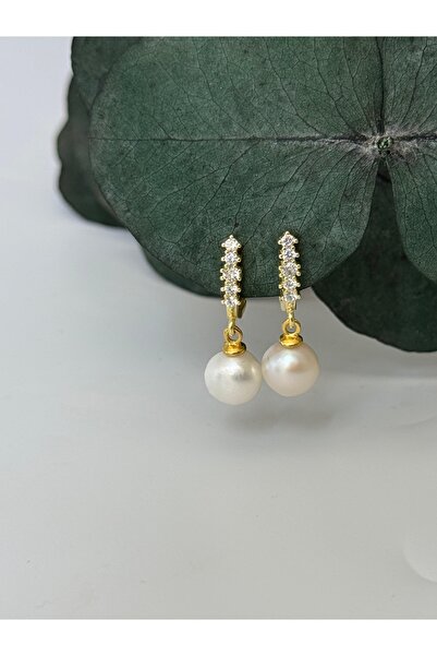 GLORY AYNUR Gerçek İnci Gümüş Küpe