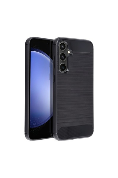 e-Eunoia Art Husa pentru Samsung Galaxy S23 FE S711, Carbon, Grip Pro, Neagra