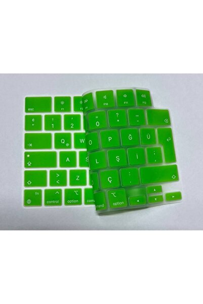 hk Macbook Air 15 Inç 2025 A3241 M4 Işlemcili Türkçe Q Silikon Klavye Koruyucu Uyumlu