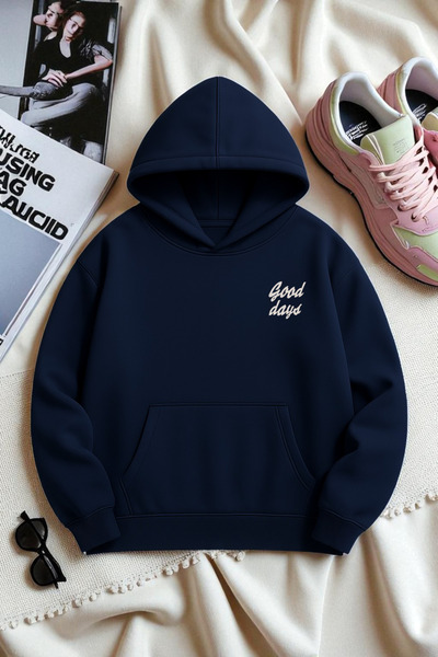 uyguntarz Unisex Good Days Printed Oversize Sweatshirt
