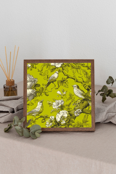 Dekorsiahome Tablou pătrat cu rame din lemn TK1169