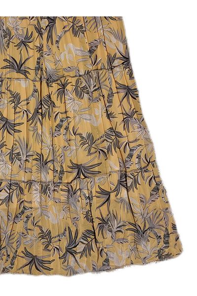 NiLi Colorful Patterned Lined Chiffon Women's Skirt