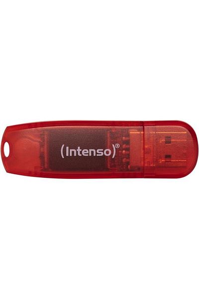 Intenso Memorie USB 2.0 128 GB Rainbow Line, Roșu