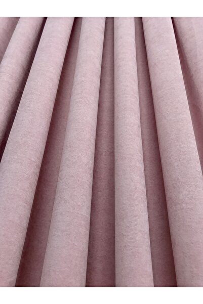 perkoz Gül Kurusu Petek Kadife Fon Perde Ekstrafor Büzgülü Ütü İstemez Fon