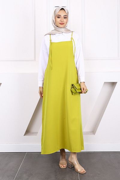 İmajButik Oil Green Rope Strap Gilet