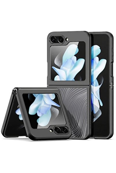 e-Eunoia Art Husa pentru Samsung Galaxy Z Flip5 F731, Aimo, Elite Armor, Neagra