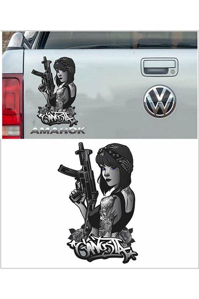 stickerusta Mafia  Blue Eyed Girl Car Auto Motorcycle Caravan Sticker 00064
