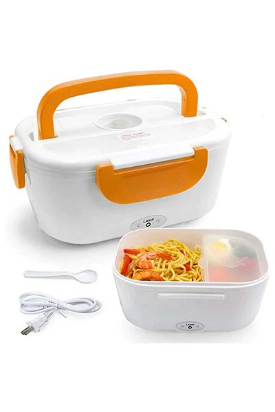 DAR Electric Heated Lunch Box, 900 ml, Removable Stainless Steel Tray, Three Compartments, 149-56