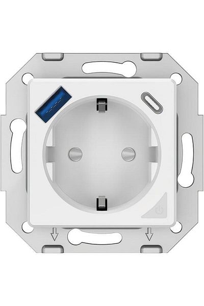 TELLUR Smart Wall Socket TLL331531, 3600W, 16A, 1xPD20W, 1xUSB QC3.0 18W, Consumption Monitoring, Ch