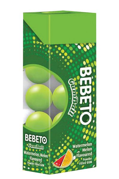BEBETO Gumball – Watermelon Flavored Gummy Candies 30g x 12 x 2 Packs