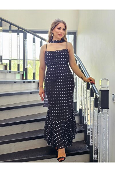 SIM JEWELERY Puantiyeli elbise