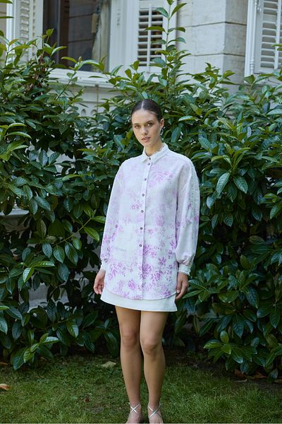 NUR KALAY COLLECTION Degraded Patterned Tunic