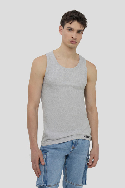 BRAINWEAR Men's 2-Pack Cotton Ribbed Undershirt - Comfortable Fit, Suitable for Daily Use