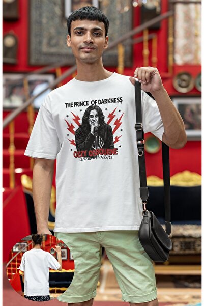 Fuddy Moda Унисекс тениска с надпис „The Prince Of Darkness“, овърсайз тениск...