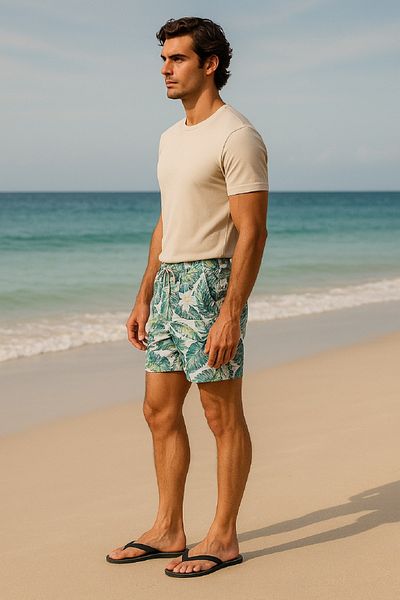 Rodi Jeans Men's Plus Size Swim Shorts with Quick Dry Inside Pouch
