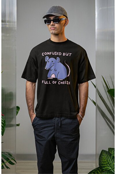 Fuddy Moda Tricou unisex confuz, dar plin de brânză, tricou oversize amuzant ...
