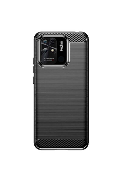 OEM Husa pentru Xiaomi Redmi 10C, Carbon, Precision Fit, Neagra