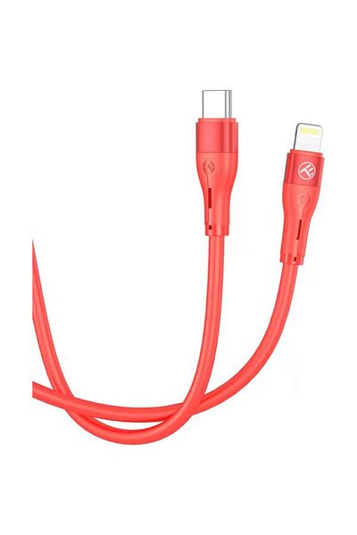 TELLUR Cablu silicon Type-C la Lightning, PD30W, 1m, Rosu