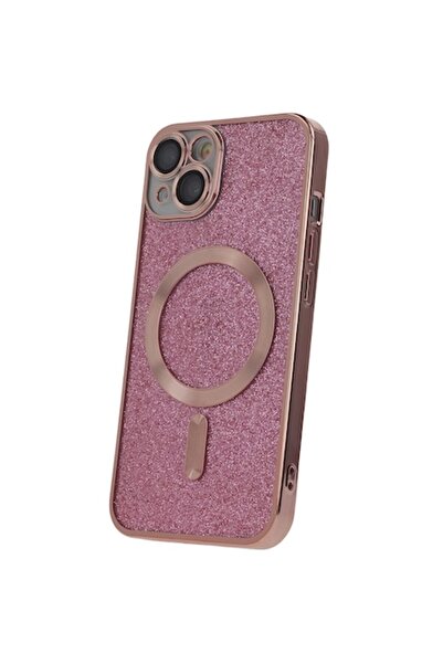 e-Eunoia Art Husa MagSafe pentru Apple iPhone 15 Pro, Glitter Chrome Mag, Pre...