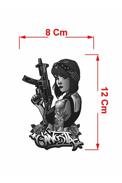 stickerusta Mafia  Blue Eyed Girl Car Auto Motorcycle Caravan Sticker 00064