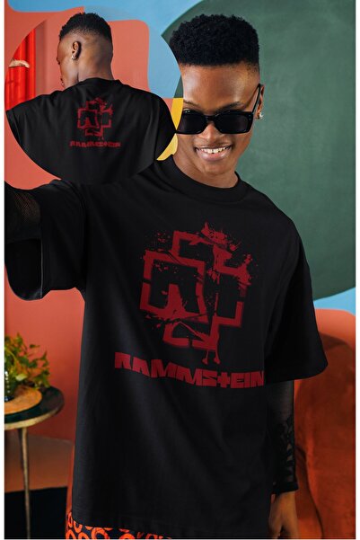 Fuddy Moda Unisex Rammstein majica sa kratkim rukavima Štampano za vrat, Over...