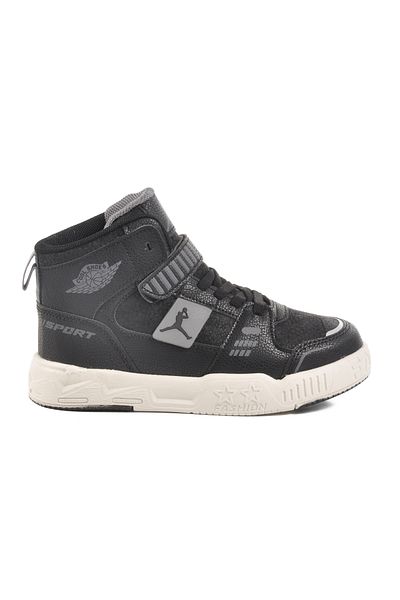AYAKMOD Black Velcro Ankle Length Boy's Sneaker King Long F