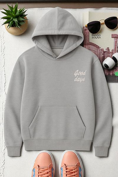 uyguntarz Unisex Good Days Printed Oversize Sweatshirt