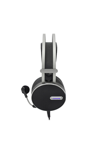 white shark Casti Gaming White Shark Coyote, Compatibil PS4 si Xbox, Iluminare Logo, Negru