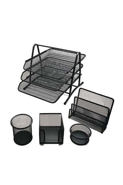 LEENO 5-Piece Office Set Black