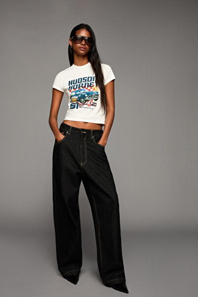 Bershka Cars kısa kollu baskılı tişört