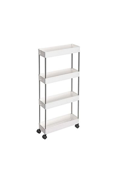 DAR Etajera mobila cu 4 rafturi si roti, pentru baie sau bucatarie, 80x39x12.5 cm, model 161-19