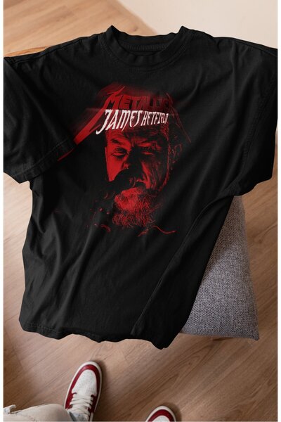 Fuddy Moda Unisex Metallica Founding Printed T-shirt, Oversize μπλουζάκι με θ...